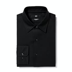 Uniqlo Super Non-Iron Slim-fit Black Long Sleeve Shirt (S)